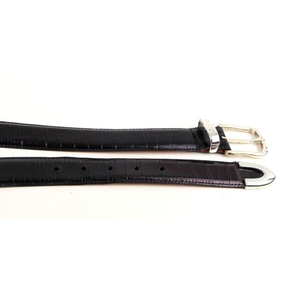 Martin Dingman BLACK ALLIGATOR CALFSKIN 1 1/8"Wd CASUAL DRESS BELT Sz 38/95 (G87 - Picture 13 of 14